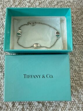 Tiffany & Co. Elsa Peretti Sterling Silver 3-Bean Station Bracelet